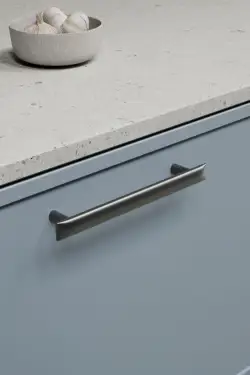 Click Here To Enlarge This Photo Of Furnipart 'Flow' Cabinet Pull L196mm / C160mm - Gun Metal (557320160-74)