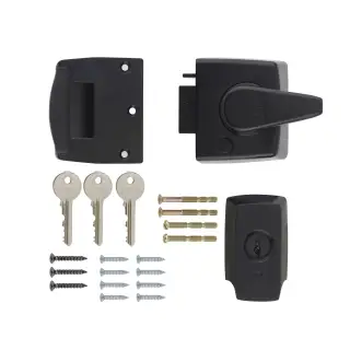 1530-10-1 ERA 40mm British Standard (BS8621) Keyless Egress High Security Nightlatch Door Lock - Black