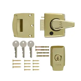 1530-31 ERA 40mm British Standard (BS8621) Keyless Egress High Security Nightlatch Door Lock - Brass