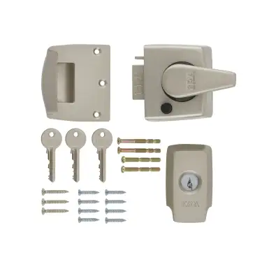 Click Here To Enlarge This Photo Of 1530-40-1 ERA 40mm British Standard &lpar;BS8621&rpar; Keyless Egress High Security Nightlatch Door Lock - Satin Nickel