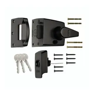 1730-10-1 ERA 60mm British Standard (BS8621) Keyless Egress High Security Nightlatch Door Lock - Black