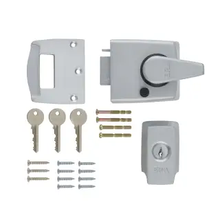 1730-35-1 ERA 60mm British Standard (BS8621) Keyless Egress High Security Nightlatch Door Lock - Satin Chrome
