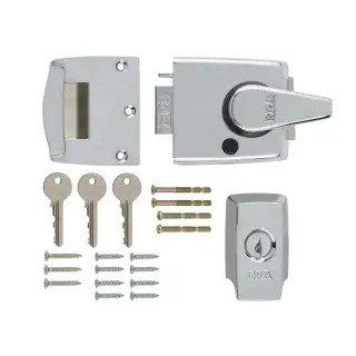 1730-37-1 ERA 60mm British Standard (BS8621) Keyless Egress High Security Nightlatch Door Lock - Polished Chrome