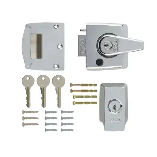 1830-37-1 ERA 40mm British Standard (BS3621) High Security Nightlatch Door Lock - Polished Chrome