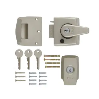 1830-40-1 ERA 40mm BS British Standard (BS3621) High Security Nightlatch Door Lock - Satin Nickel