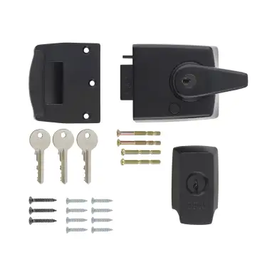 Click Here To Enlarge This Photo Of 1930-10-1 ERA 60mm British Standard (BS3621) High Security Nightlatch Door Lock - Black