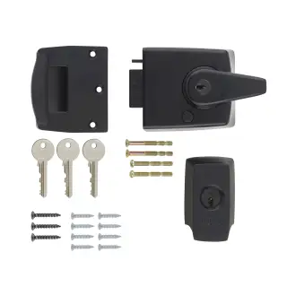 1930-10-1 ERA 60mm British Standard (BS3621) High Security Nightlatch Door Lock - Black