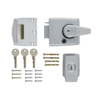 1930-35-1 ERA 60mm British Standard (BS3621) High Security Nightlatch Door Lock - Satin Chrome
