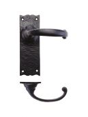 FF112 - Zoo Hardware Foxcote Foundries Traditional Lever on Latch Backplate (150 x 50mm) Black Antique