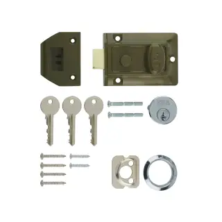 135-81 ERA 60mm Traditional Nightlatch Door Lock - Satin Chrome