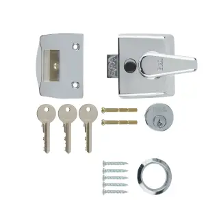 1430-37-1 ERA 40mm Replacement Nightlatch Door Lock - Polished Chrome