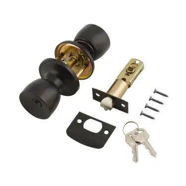 Click Here To Enlarge This Photo Of 166-MB-1 ERA 'Tulip' Entrance Lock Mortice Knobset - Matt Black