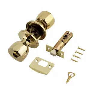 168-31A ERA 'Tulip' Privacy Lock Mortice Knobset - Polished Brass