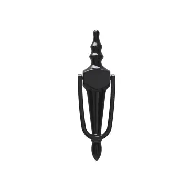 Click Here To Enlarge This Photo Of 4A301 Fab & Fix Slim Nu Victorian Urn Large Door Knocker Without Spyhole (Face Fix) Black