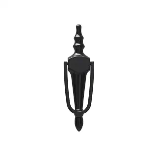 4A301 Fab & Fix Slim Nu Victorian Urn Large Door Knocker Without Spyhole (Face Fix) Black