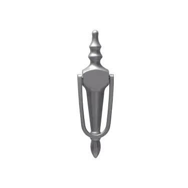 Click Here To Enlarge This Photo Of 4A302 Fab & Fix Slim Nu Victorian Urn Large Door Knocker Without Spyhole (Face Fix) Silver