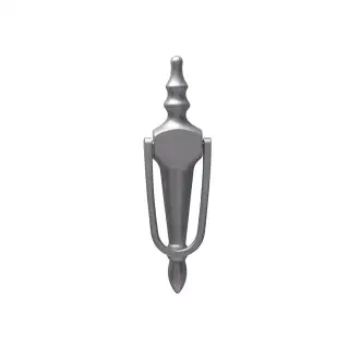 4A302 Fab & Fix Slim Nu Victorian Urn Large Door Knocker Without Spyhole (Face Fix) Silver