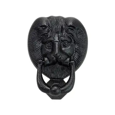Click Here To Enlarge This Photo Of 4A406 Fab & Fix Nu Lion's Head Door Knocker Antique Black