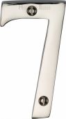 C1560 7-PNF Heritage Brass Numeral 7 Face Fix 76mm (3") Polished Nickel Finish