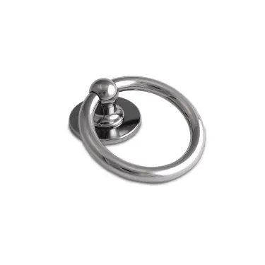 Click Here To Enlarge This Photo Of 4A600 Fab & Fix Bull Ring Door Knocker (Face Fix) Hardex Chrome