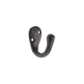 FF21 - Zoo Hardware Foxcote Foundries Single Coat Hook - Black Antique