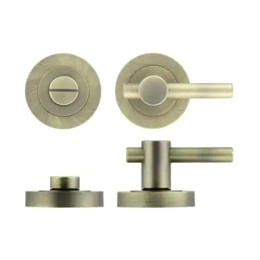 Click Here To Enlarge This Photo Of JV856AB Frelan Hardware Jedo Contemporary Plain Bar Turn & Release - Antique Brass