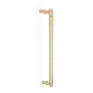 AW503-450-SB - Alexander & Wilks Spitfire Hammered Bolt Through Pull Handle 450mm c/c - Satin Brass