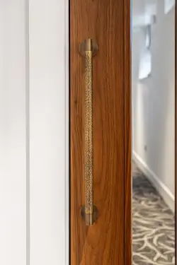 Click Here To Enlarge This Photo Of AW503-450-IB - Alexander & Wilks Spitfire Hammered Bolt Through Pull Handle 450mm c/c - Italian Brass