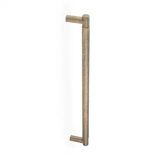 AW503-450-IB - Alexander & Wilks Spitfire Hammered Bolt Through Pull Handle 450mm c/c - Italian Brass