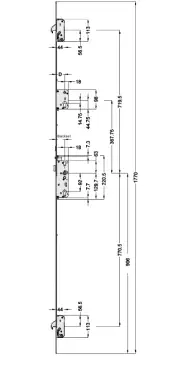Click Here To Enlarge This Photo Of WINKHAUS AV4 Heritage Autolocking 2 Hook Multipoint Lock (1770mm) - 45mm Backset - 20mm Radius Faceplate (5097416)