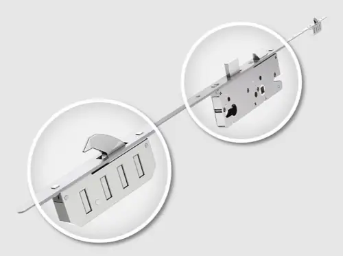Click Here To Enlarge This Photo Of WINKHAUS Cobra 2 Hook Multipoint Lock (1770mm) - 45mm Backset - 20mm Radius Faceplate (2949501)