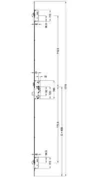 Click Here To Enlarge This Photo Of WINKHAUS Cobra 2 Hook Multipoint Lock (1770mm) - 45mm Backset - 20mm Radius Faceplate (2949501)