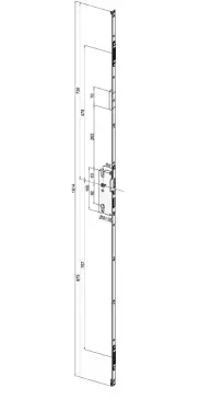 Click Here To Enlarge This Photo Of WINKHAUS FGTE Single Rebated (22mm Lip) Slave Espag Lock (Left Hand) - 45mm Backset (5013846)