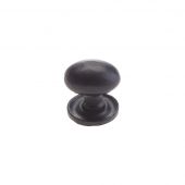 FF31 - Zoo Hardware Foxcote Foundries 32mm Oval Cupboard Knob - Black Antique