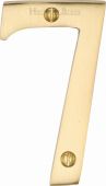 C1560 7-SB Heritage Brass Numeral 7 Face Fix 76mm (3") Satin Brass Finish