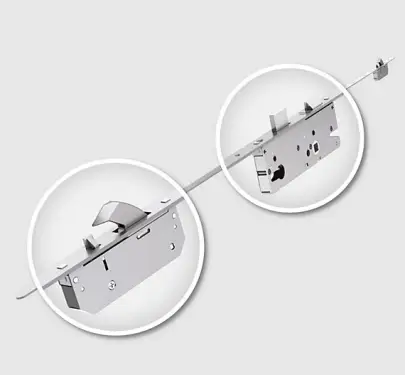 Click Here To Enlarge This Photo Of WINKHAUS AV2 Autolocking 2 Hook Multipoint Lock (Left Hand) - 55mm Backset - 20mm Radius Faceplate (2559908)
