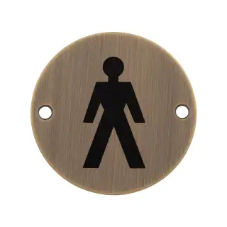 SEX1011AB - Carlisle Brass Eurospec 'Male' Symbol 76mm Antique Brass