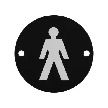 Click Here To Enlarge This Photo Of SEX1011MB - Carlisle Brass Eurospec 'Male' Symbol 76mm Matt Black