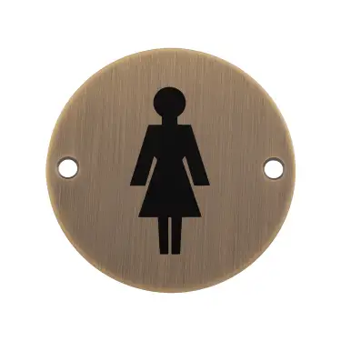 Click Here To Enlarge This Photo Of SEX1012AB - Carlisle Brass Eurospec 'Female' Symbol 76mm Antique Brass