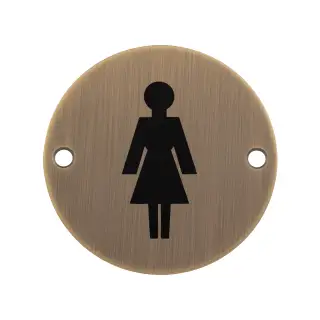 SEX1012AB - Carlisle Brass Eurospec 'Female' Symbol 76mm Antique Brass