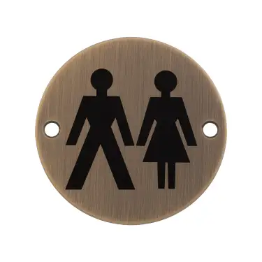Click Here To Enlarge This Photo Of SEX1018AB - Carlisle Brass Eurospec 'Unisex' Symbol 76mm Antique Brass