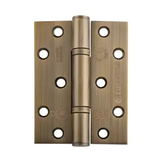 H2N1103&sol;13AB - Carlisle Brass Eurospec 100mm x 76mm x 3mm Grade 13 Thrust Bearing Hinges - Antique Brass &lpar;Square Corners&rpar;