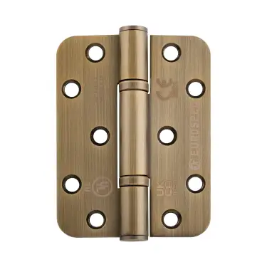 Click Here To Enlarge This Photo Of H2N1103&sol;13AB&sol;R - Carlisle Brass Eurospec 100mm x 76mm x 3mm Grade 13 Thrust Bearing Hinges - Antique Brass &lpar;Radius Corners&rpar;