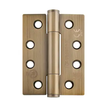 Click Here To Enlarge This Photo Of H3N1207&sol;14AB - Carlisle Brass Eurospec 102mm x 76mm x 3mm Grade 14 Concealed Bearing Hinges - Antique Brass &lpar;Square Corners&rpar;
