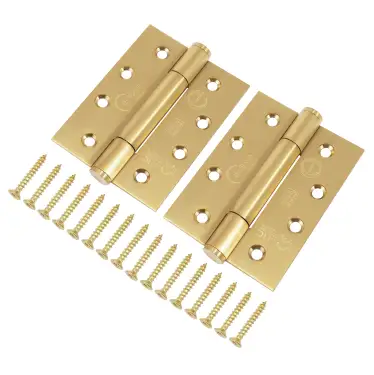 Click Here To Enlarge This Photo Of Eclipse 14329SBP Grade 14 Satin Brass &lpar;SS201&rpar; Concealed Bearing Hinges 102 x 76 x 3mm