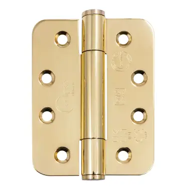 Click Here To Enlarge This Photo Of Eclipse 14332EBP Grade 14 Polished Brass &lpar;SS201&rpar; Concealed Bearing Radius Hinges 102 x 76 x 3mm