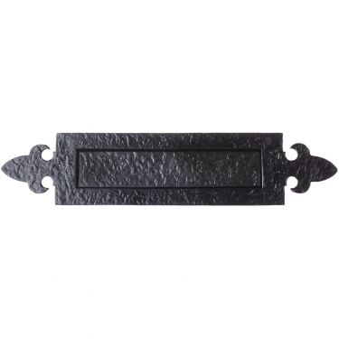 Click Here To Enlarge This Photo Of FF35 - Zoo Hardware Foxcote Foundries Fleur de Lys Letter Plate (Black Antique) Size: 247x80mm - c/c: 226mm - Aperture: 202x43mm