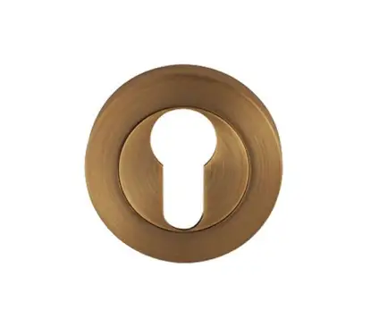 Click Here To Enlarge This Photo Of RM001AB - Zoo Hardware Rosso Maniglie Euro Profile Escutcheon - Antique Brass