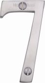 C1560 7-SC Heritage Brass Numeral 7 Face Fix 76mm (3") Satin Chrome Finish
