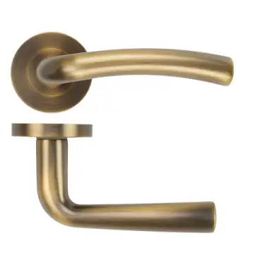 Click Here To Enlarge This Photo Of ZPA050-AB - Zoo Hardware Stanza 'Seville' Lever Handles on Round Rose - Antique Brass &lpar;Contract Range&rpar;